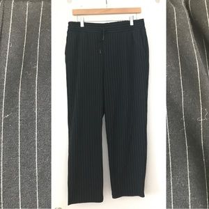A New Day Pull on ankle pants in black pinstripe. Size M